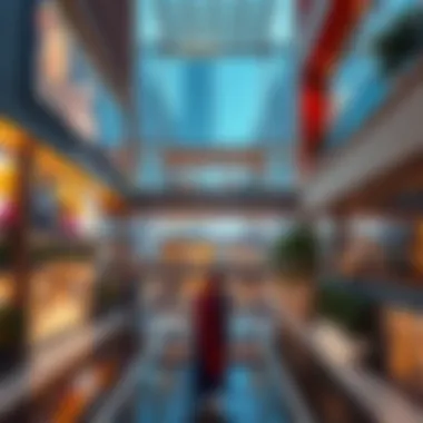 Modern Mall Architecture Modern mall exterior reflecting urban architecture