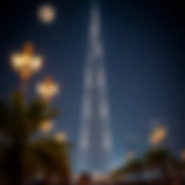 Burj Khalifa: A Canvas for Special Events Burj Khalifa during a special event lighting display