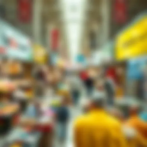 Vibrant market scene showcasing retail dynamics in the UAE