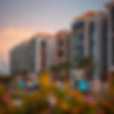 Modern Residential Buildings in Mussafa Modern residential buildings in Mussafa reflecting contemporary architecture