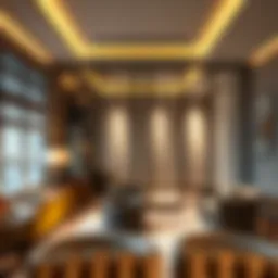 Modern partition room design with elegant aesthetics