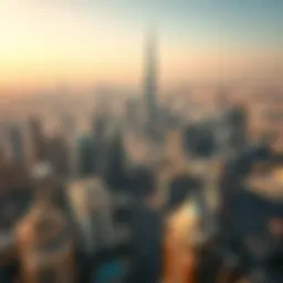 Aerial view of Dubai's skyline showcasing modern architecture
