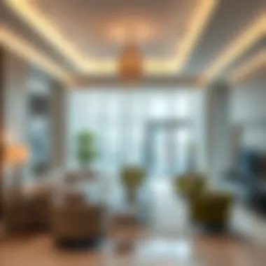 Elegant Interior Design at Vida Dubai Mall Interior design of a luxurious living space in Vida Dubai Mall