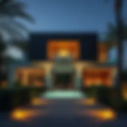 Luxurious villa exterior in Dubai