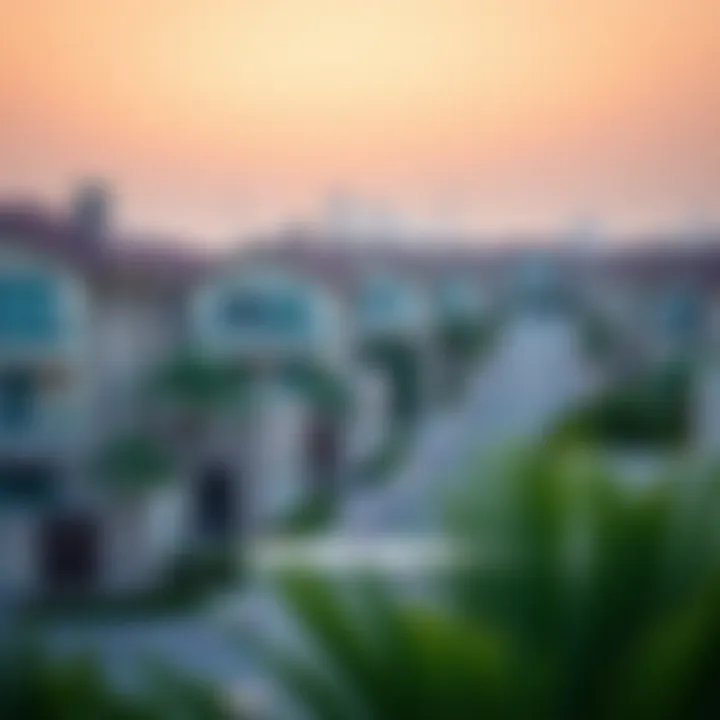 Beautiful Dubai Neighborhood Beautiful Dubai neighborhood with villas