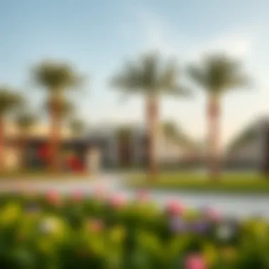 Community amenities in Warqa 2, including parks and recreational areas