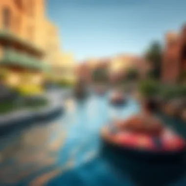 Serene Lazy River at Wild Wadi Waterpark Relaxing lazy river experience in the park